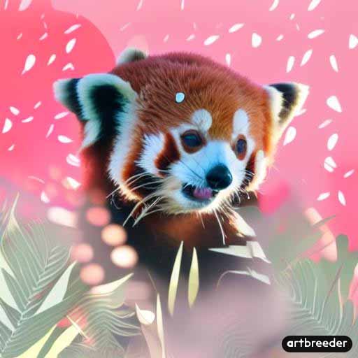 Art Breeder Generated Red Panda AI Art