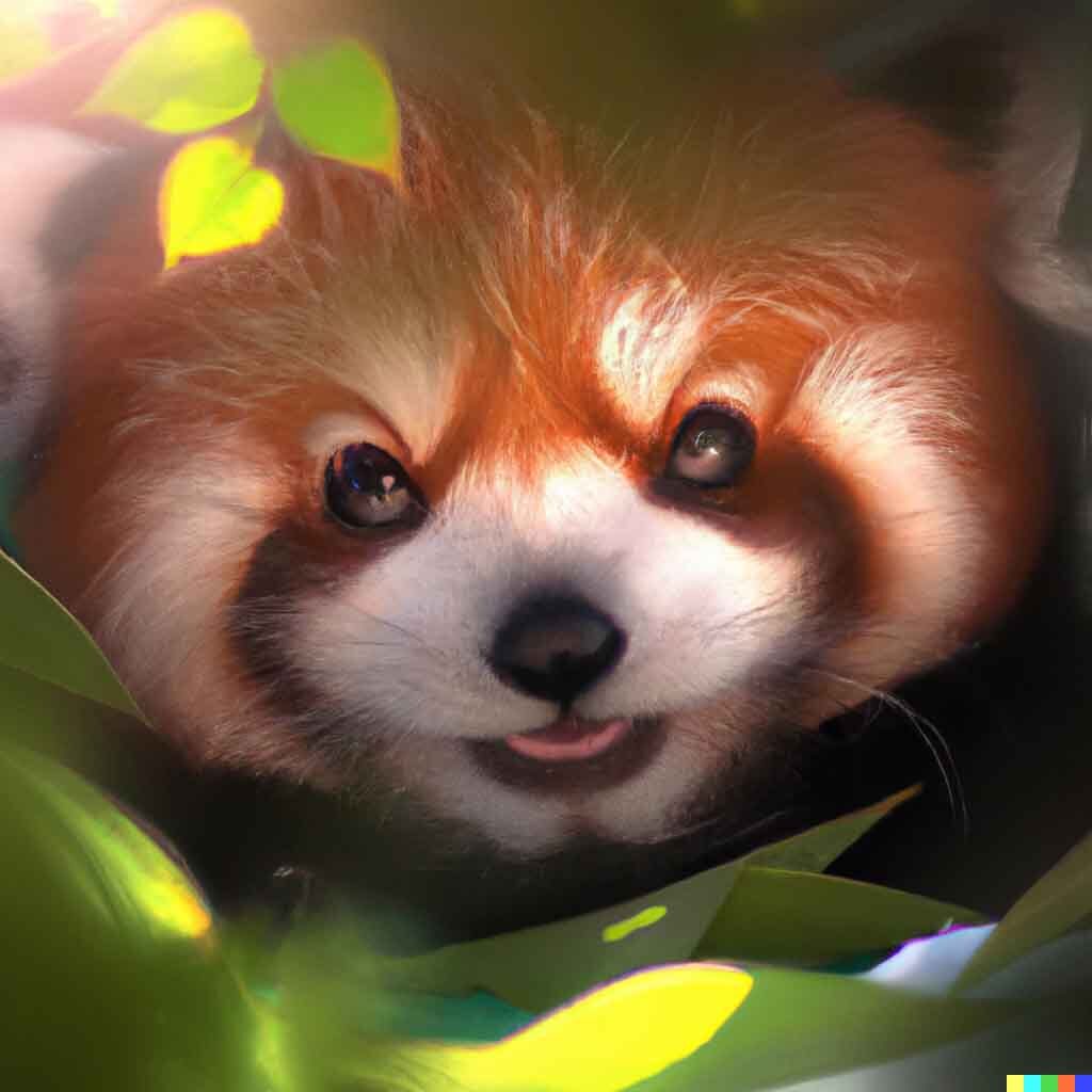 DALL-E 2 Generated Red Panda AI Art