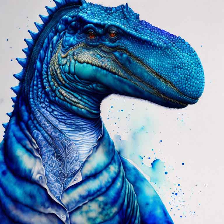 Deep Dream Generated Dinosaur AI Art