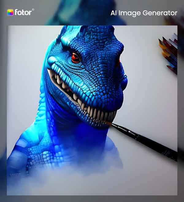 Fotor Generated Dinosaur AI Art