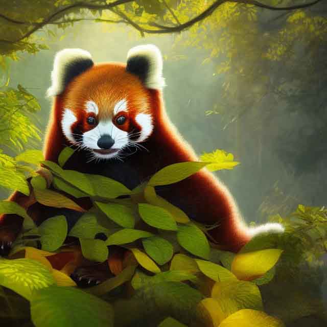 NightCafe Generated Red Panda AI Art